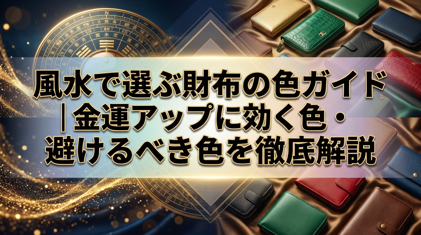 風水で選ぶ財布の色ガイド｜金運アップに効く色・避けるべき色を徹底解説