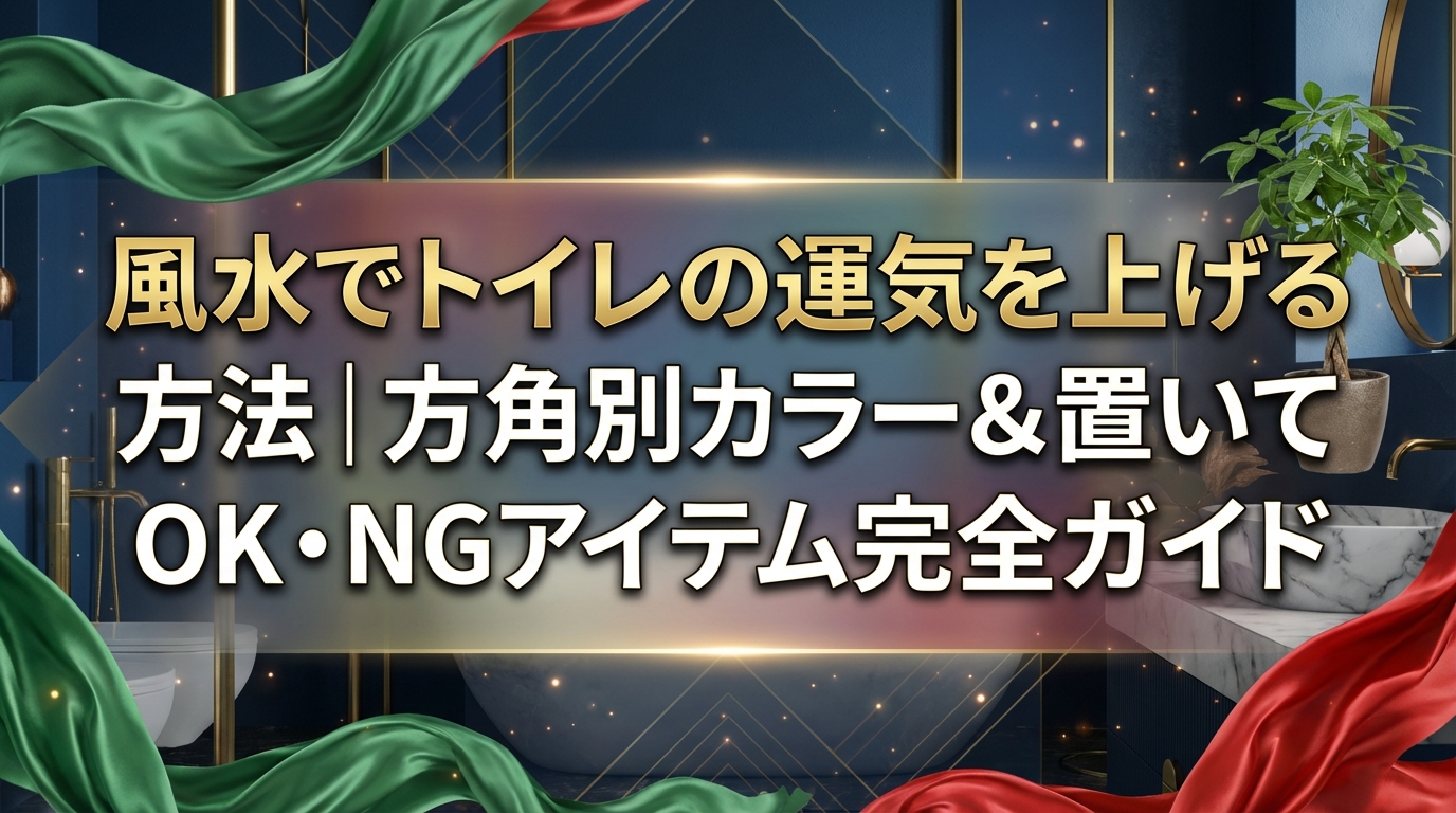 風水でトイレの運気を上げる方法|方角別カラー&置いてOK・NGアイテム完全ガイド