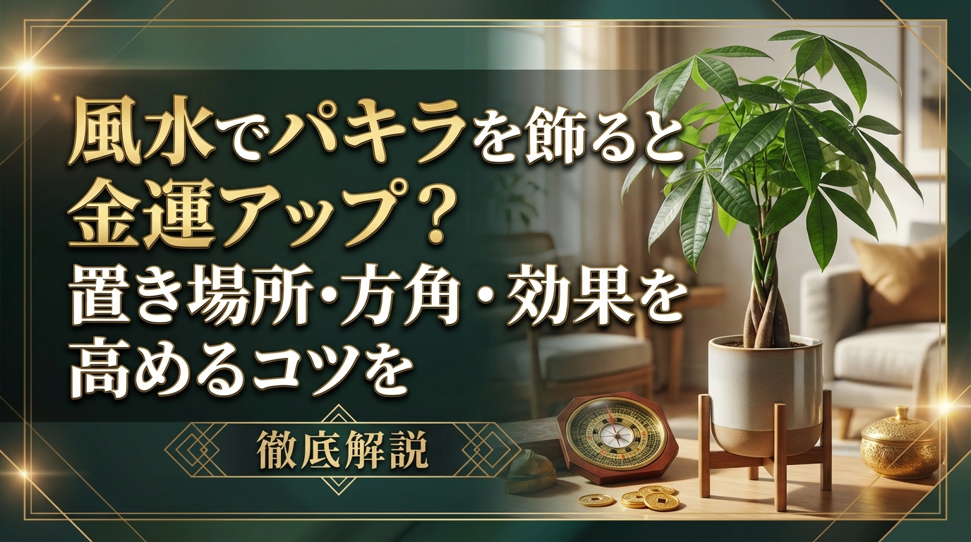 風水でパキラを飾ると金運アップ？置き場所・方角・効果を高めるコツを徹底解説