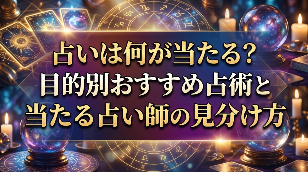 占いは何が当たる？目的別おすすめ占術と当たる占い師の見分け方