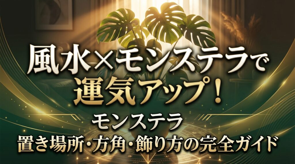 風水×モンステラで運気アップ！置き場所・方角・飾り方の完全ガイド