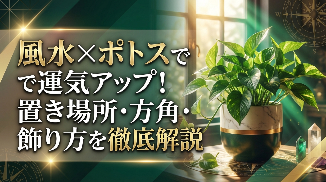 風水×ポトスで運気アップ！置き場所・方角・飾り方を徹底解説