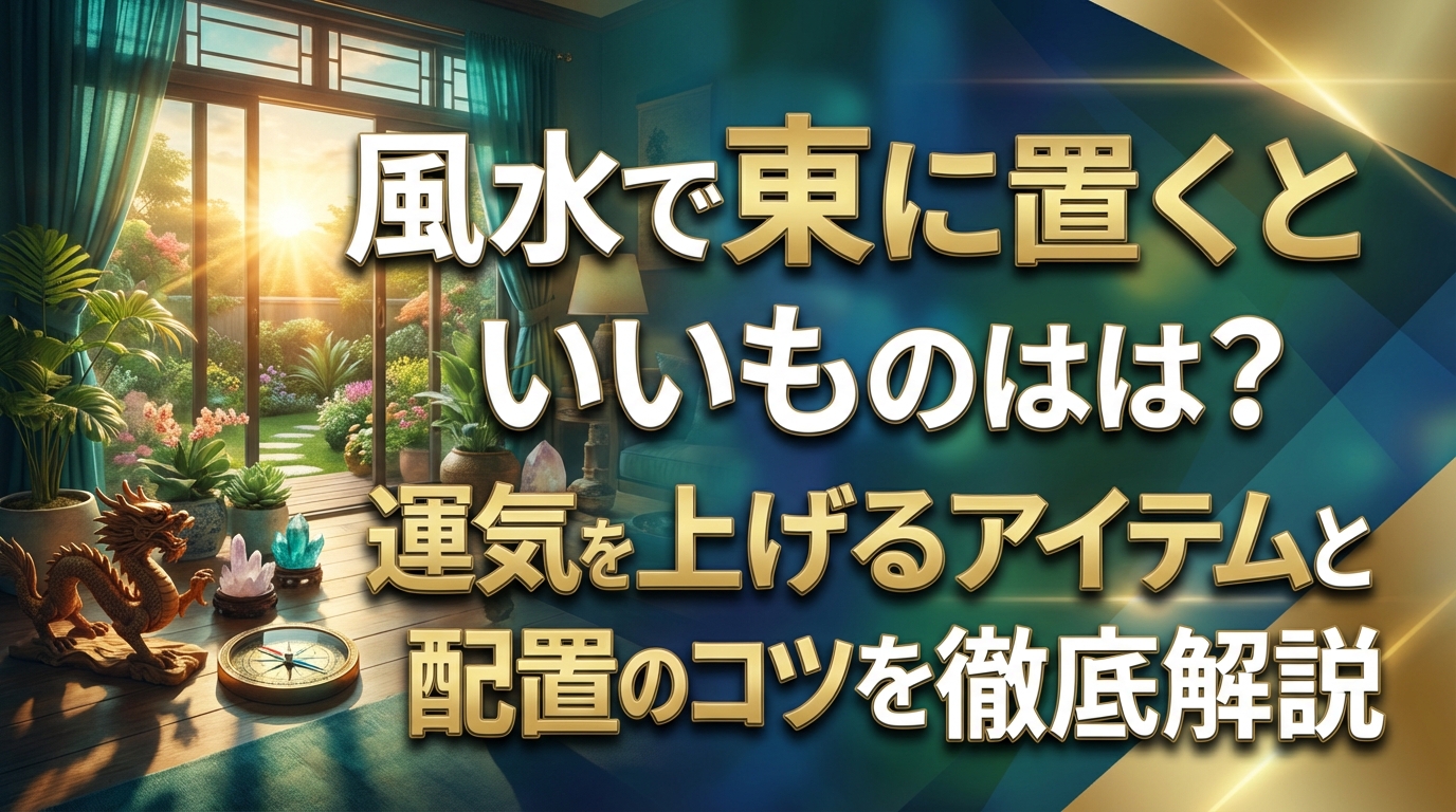 風水で東に置くといいものは？運気を上げるアイテムと配置のコツを徹底解説