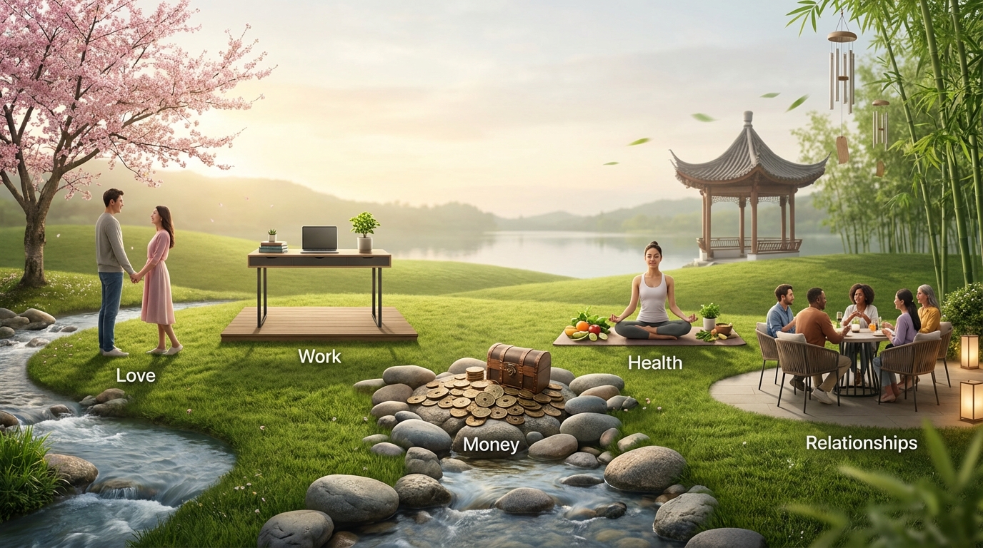 風水渙のシーン別運勢|恋愛・仕事・金運・健康・人間関係