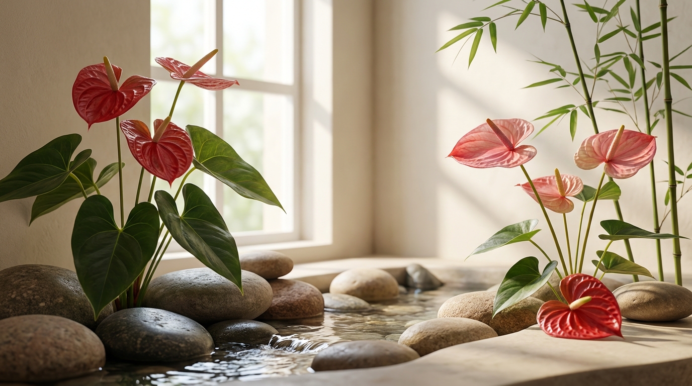 アンスリウムの花言葉と風水効果の深い関係