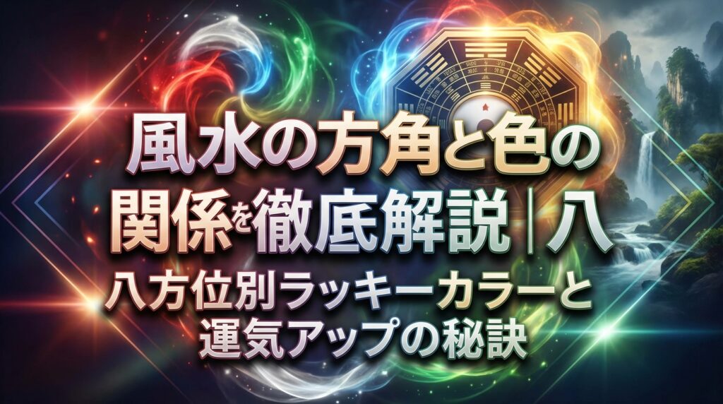 風水の方角と色の関係を徹底解説｜八方位別ラッキーカラーと運気アップの秘訣