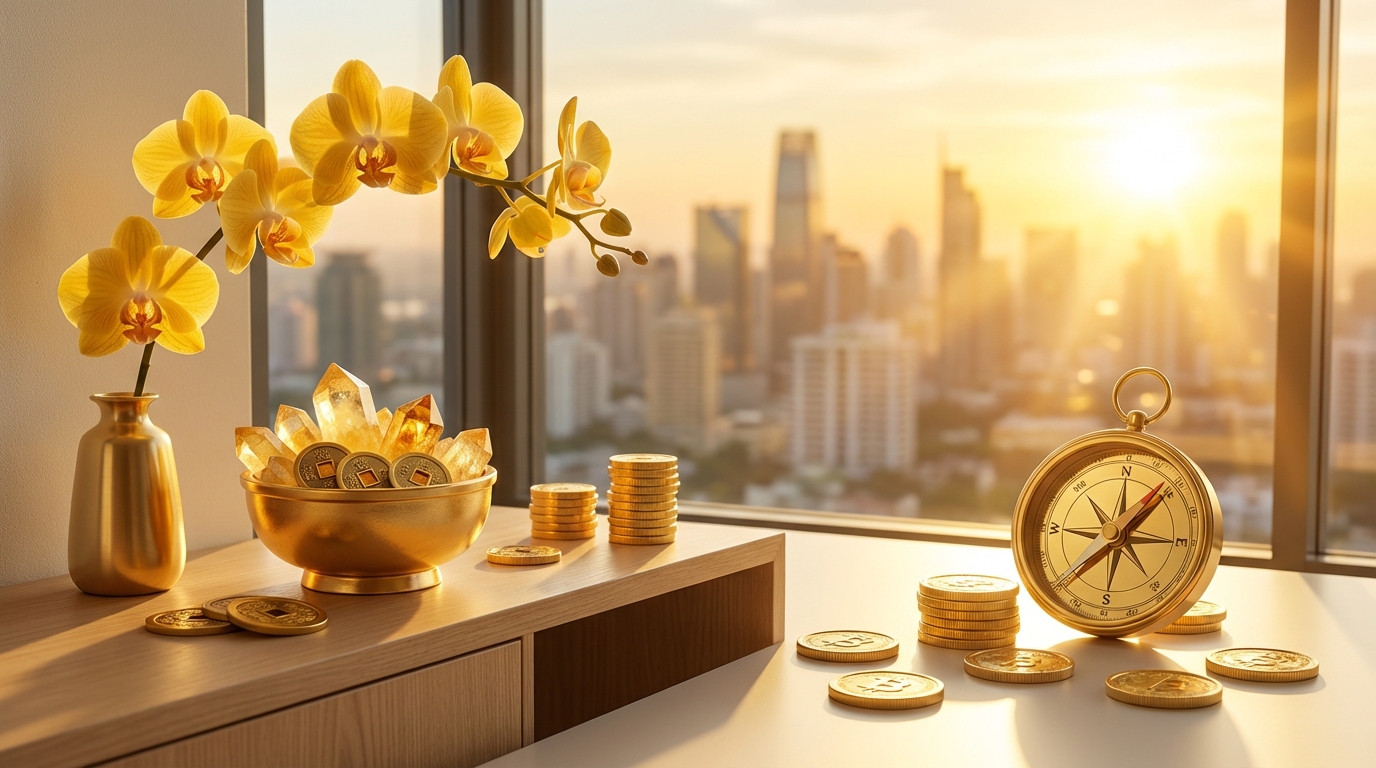 【西】風水の色は黄色・ゴールド｜金運・商売運アップ