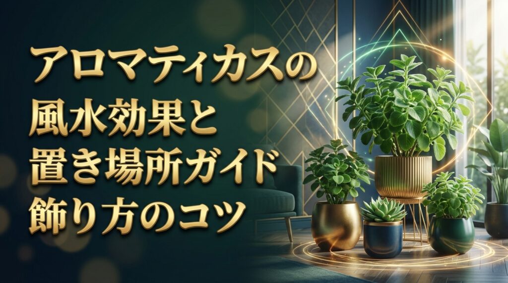 アロマティカスの風水効果と置き場所ガイド｜運気を上げる飾り方のコツ