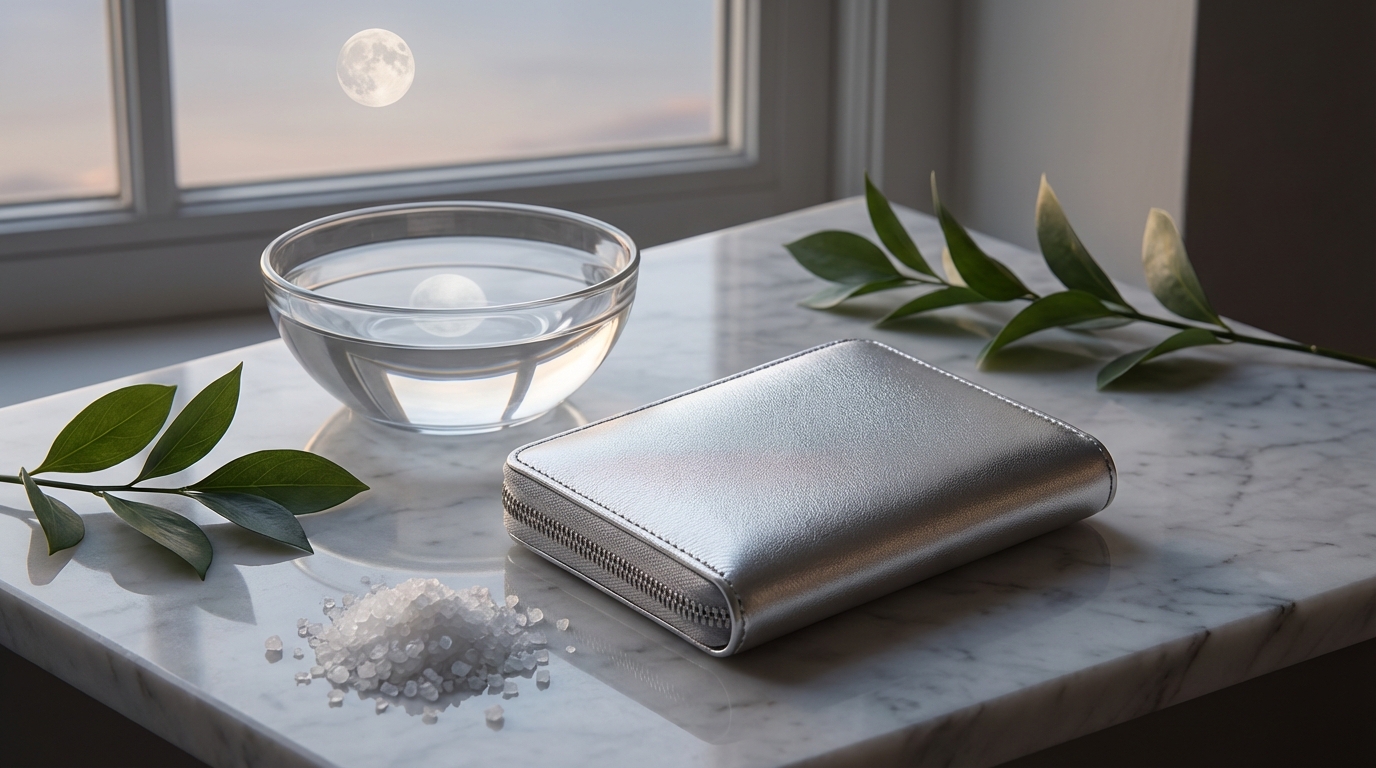 シルバー財布の使い始めに実践したい風水の作法