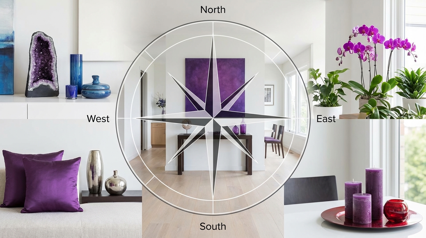 【方角別】風水で紫色を置くと効果的な場所