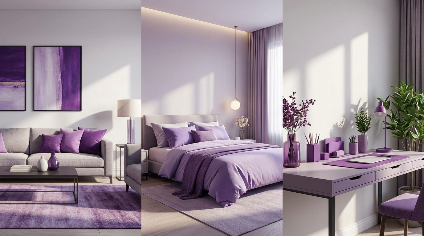 【部屋別】風水における紫色インテリアの取り入れ方