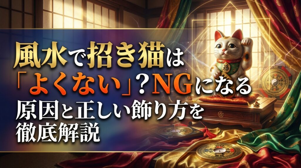 風水で招き猫は「よくない」？NGになる原因と正しい飾り方を徹底解説