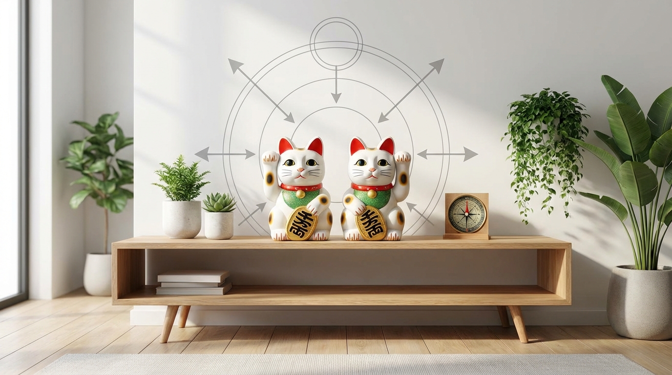 【図解】風水的に正しい招き猫の置き方・飾り方