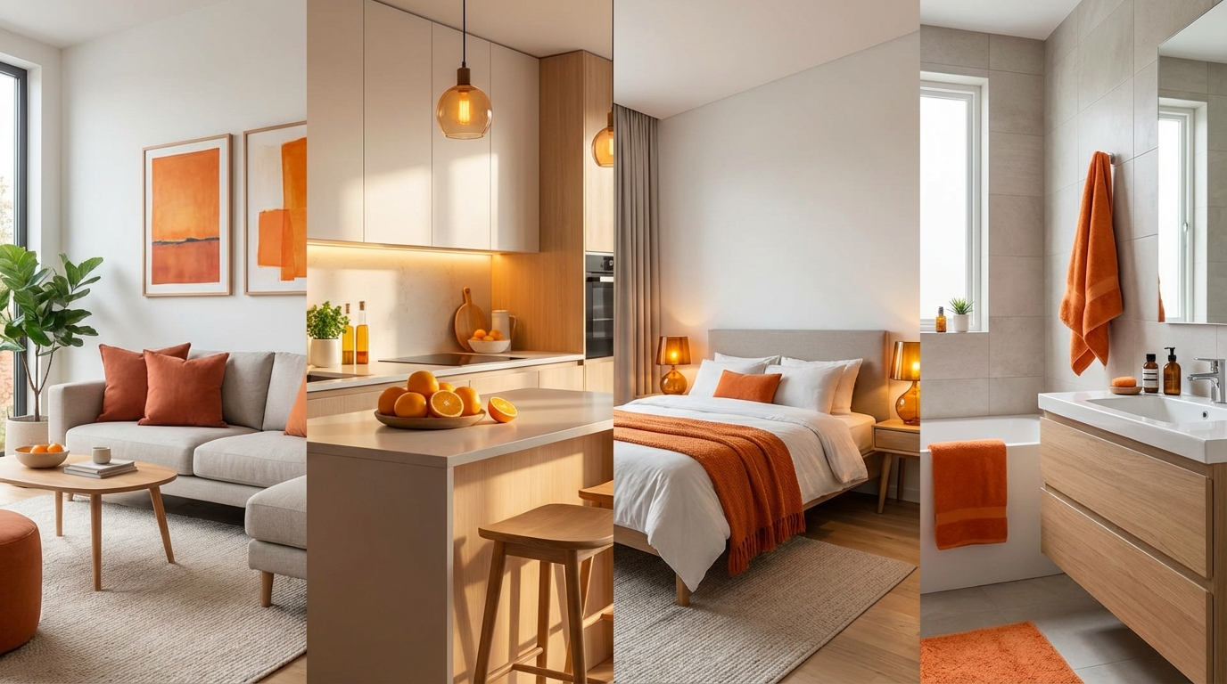 【部屋別】風水でオレンジ色を正しく取り入れる方法