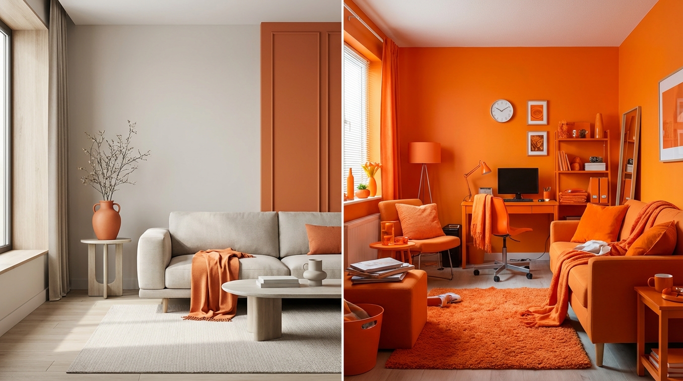 オレンジ色を使う際の注意点とNG例