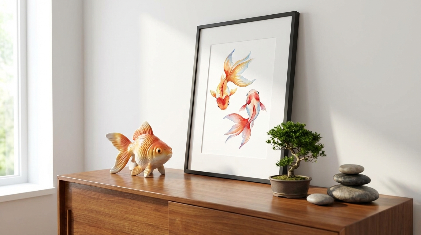 本物の金魚が飼えない人向け｜置物・絵で風水効果を得る方法