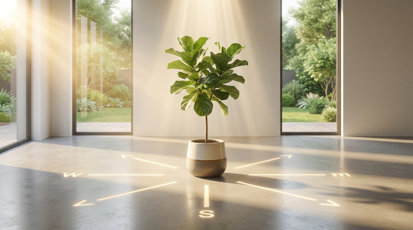 【方角別】フィカスの風水効果が高まる方位の選び方