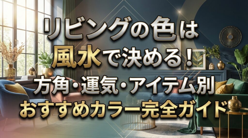 リビングの色は風水で決める！方角・運気・アイテム別おすすめカラー完全ガイド