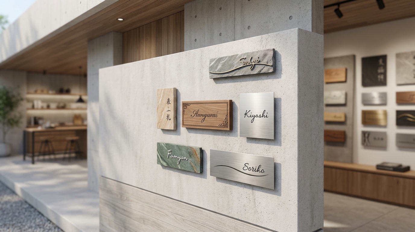風水条件を満たす表札の価格目安と購入先
