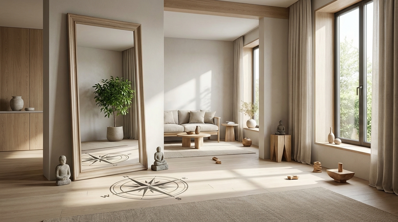 【結論】風水で鏡の向きはこう決める｜場所×方角の早見表