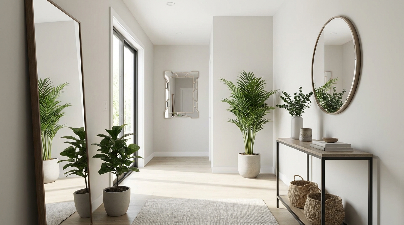 【玄関】鏡の向きは右・左・正面どれが正解？風水的な置き方