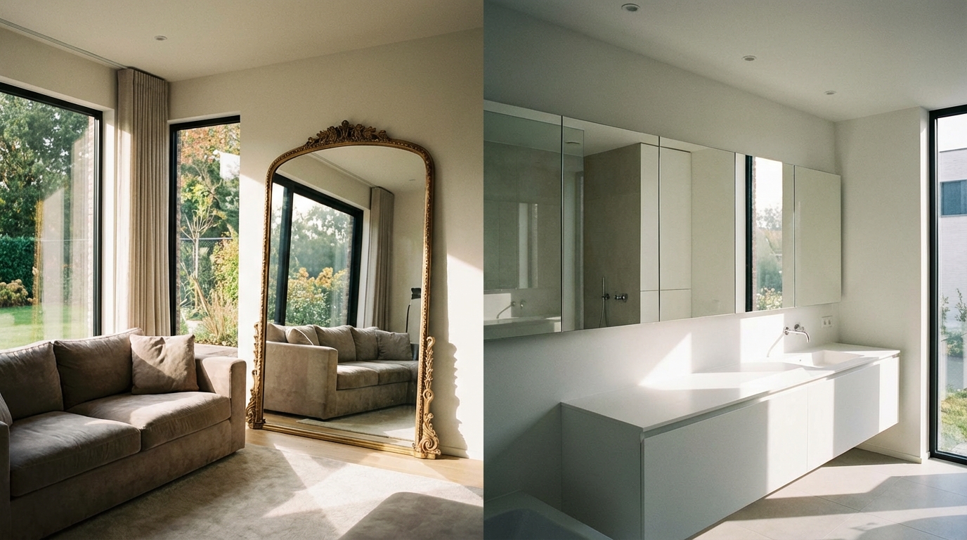 【リビング・洗面所】鏡の向きで運気を上げるポイント