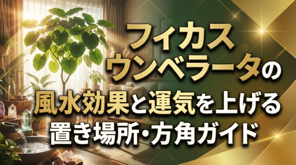 フィカス ウンベラータの風水効果と運気を上げる置き場所・方角ガイド