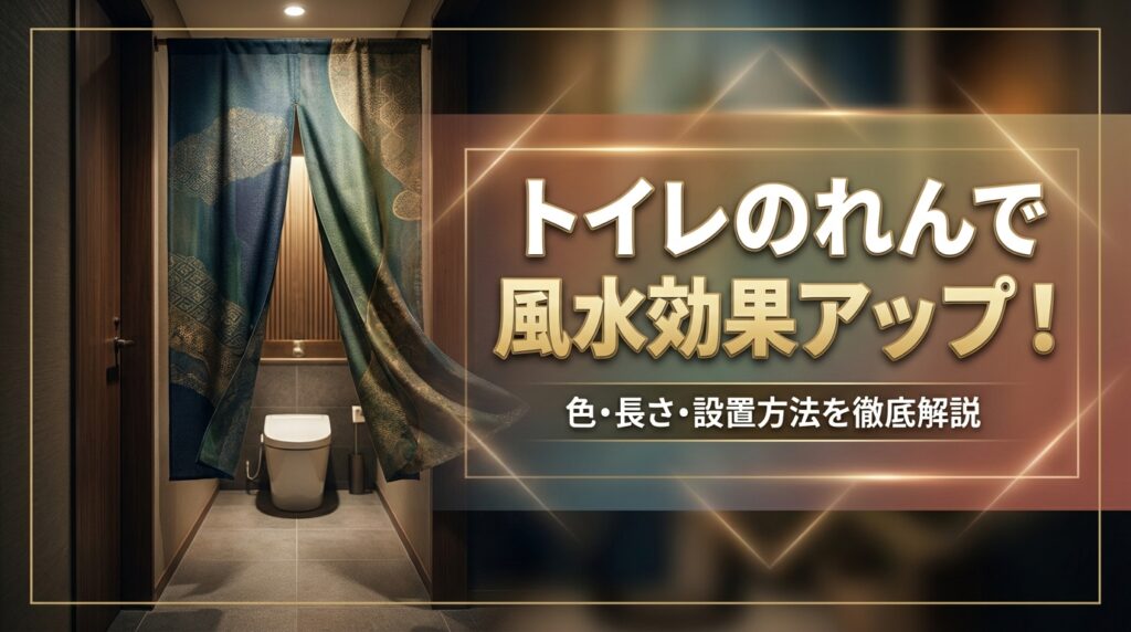 トイレのれんで風水効果アップ！色・長さ・設置方法を徹底解説