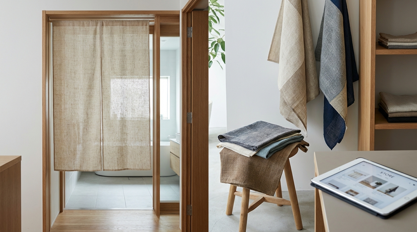 トイレのれんの素材と購入先の選び方