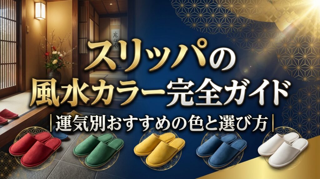 スリッパの風水カラー完全ガイド｜運気別おすすめの色と選び方