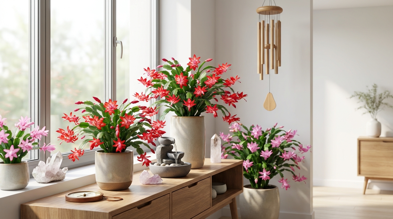 シャコバサボテンの風水効果を高める飾り方