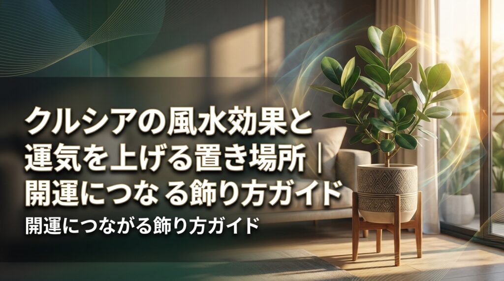 クルシアの風水効果と運気を上げる置き場所｜開運につながる飾り方ガイド