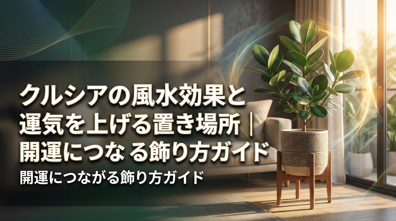 クルシアの風水効果と運気を上げる置き場所｜開運につながる飾り方ガイド