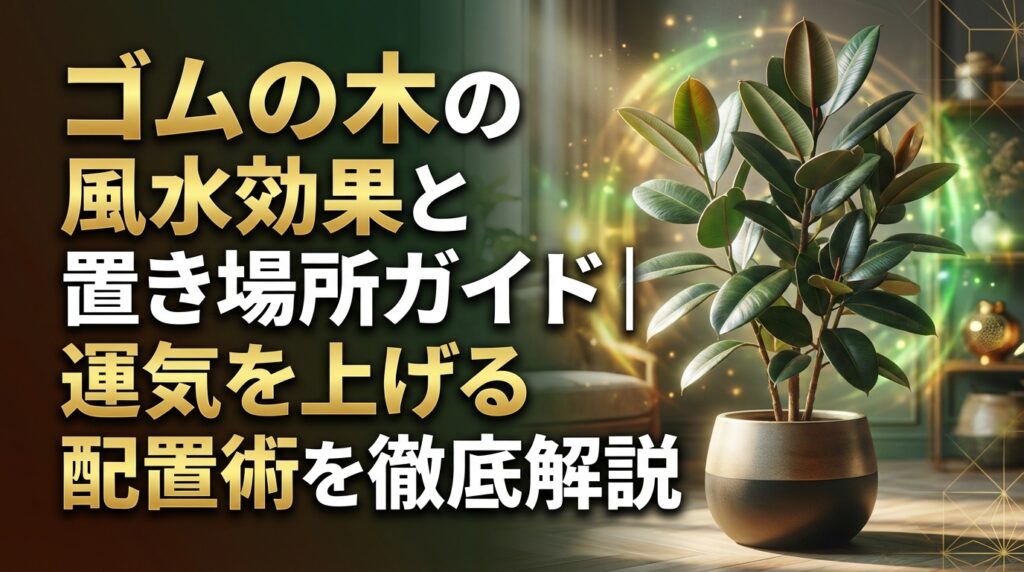 ゴムの木の風水効果と置き場所ガイド｜運気を上げる配置術を徹底解説