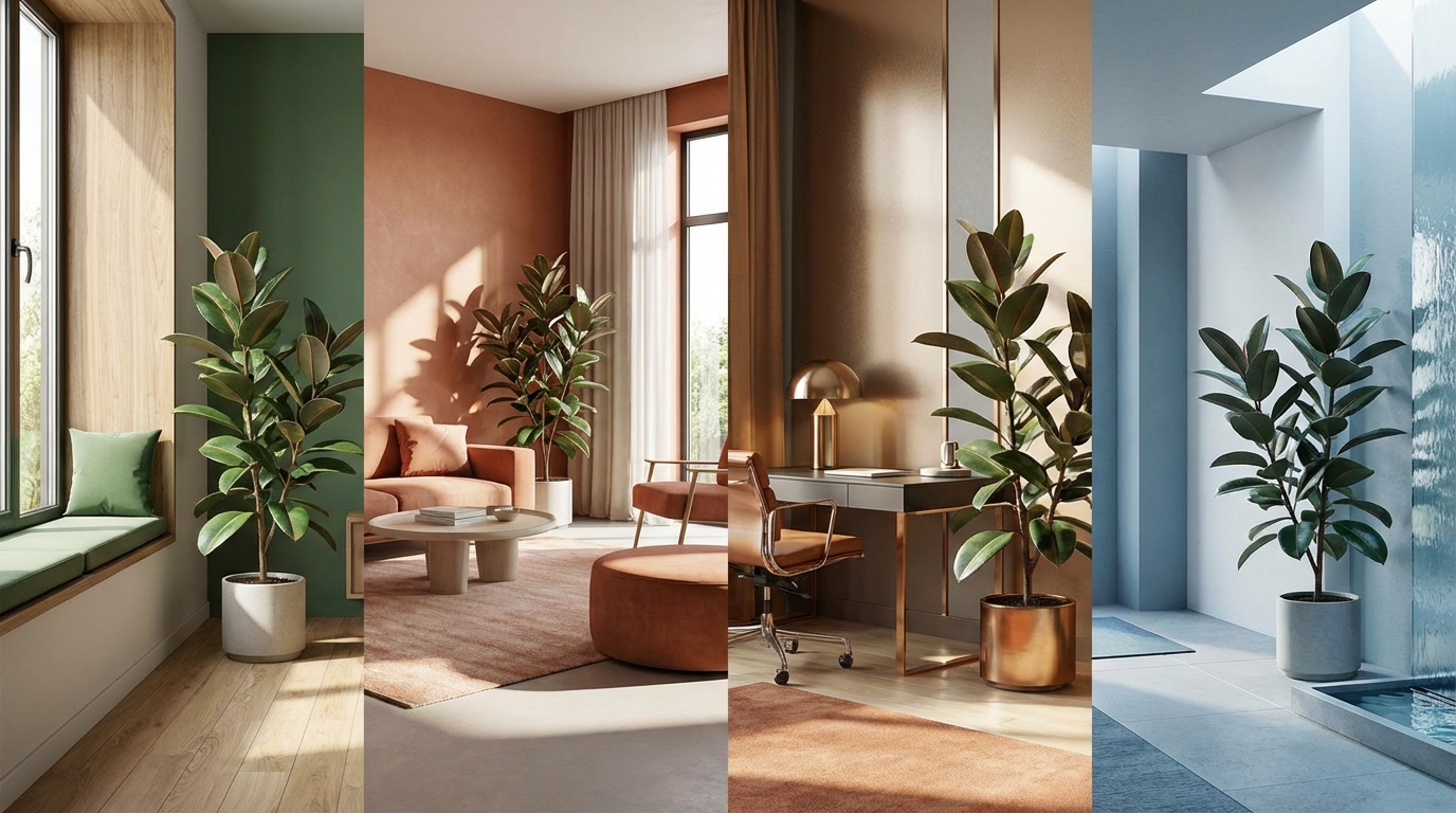 【方角別】運気を最大化するゴムの木の風水配置術