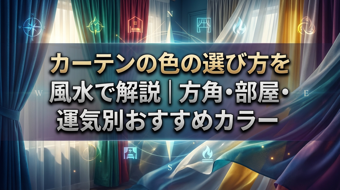 カーテンの色の選び方を風水で解説｜方角・部屋・運気別おすすめカラー
