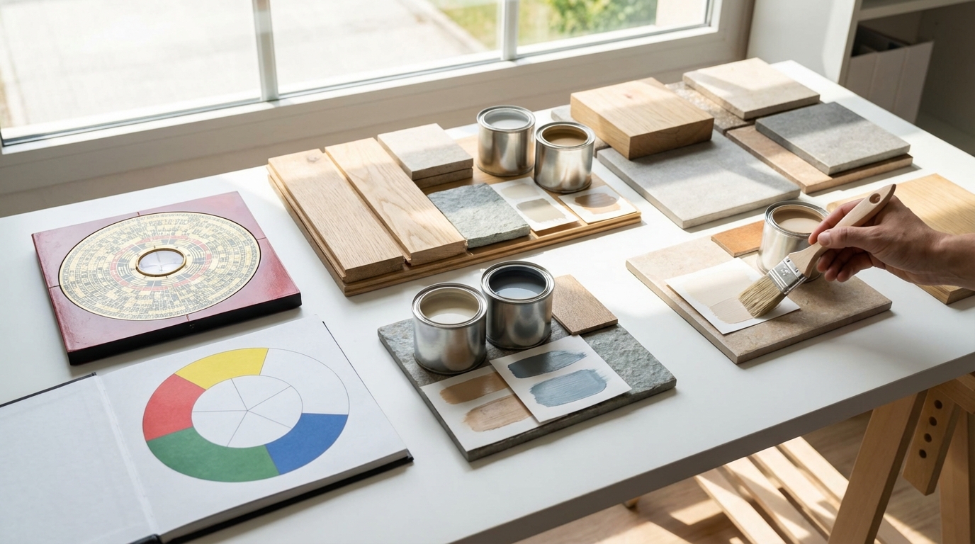 風水カラーを実際の塗料・建材に落とし込む3ステップ