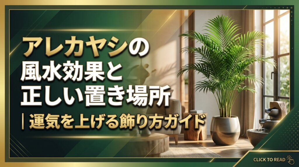 アレカヤシの風水効果と正しい置き場所｜運気を上げる飾り方ガイド