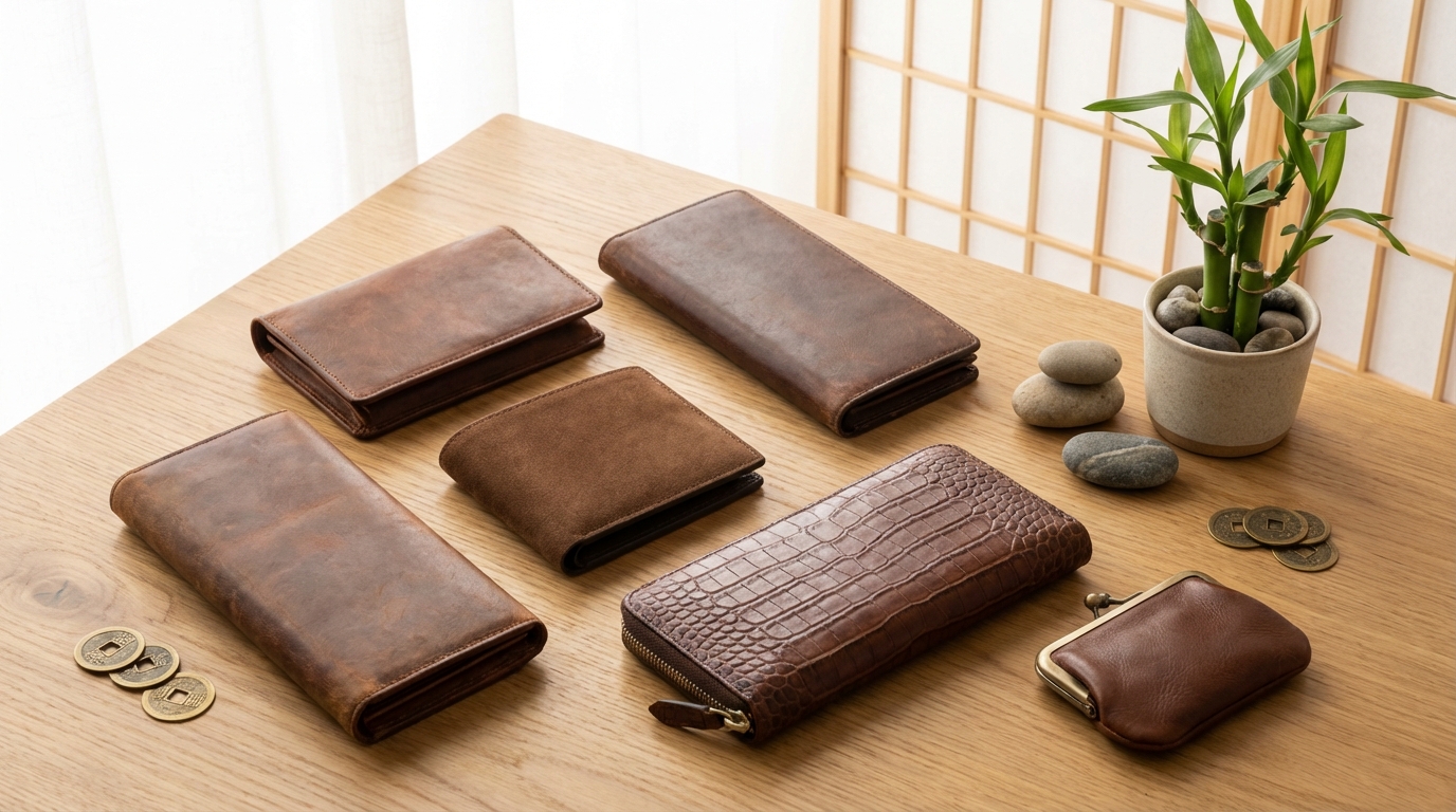 風水的に良い茶色財布の選び方【素材・形状・注意点】