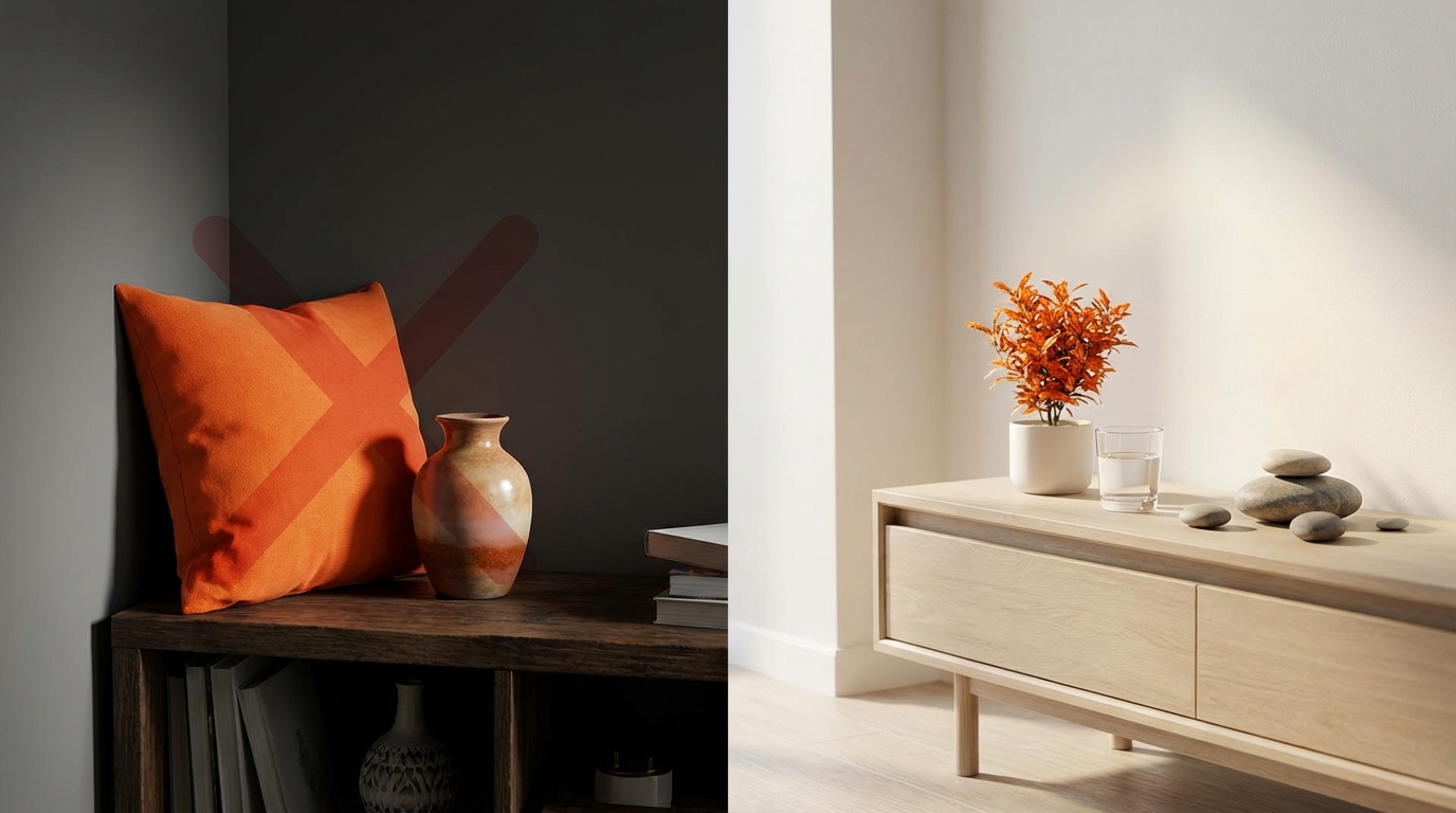 風水でオレンジ色を使うときの注意点とNG例