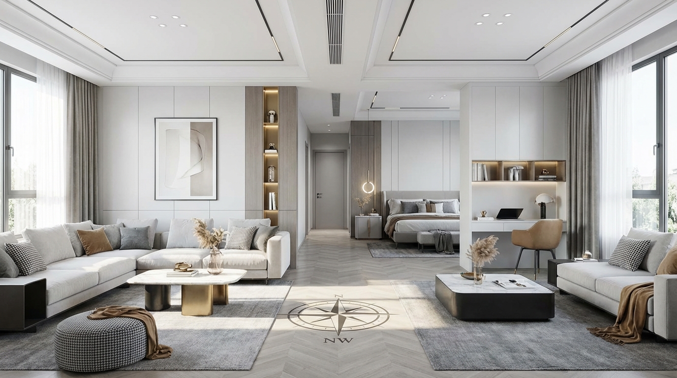 【部屋別】北西に風水カラーを取り入れる方法