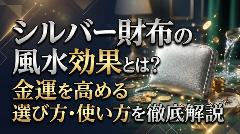 シルバー財布の風水効果とは？金運を高める選び方・使い方を徹底解説