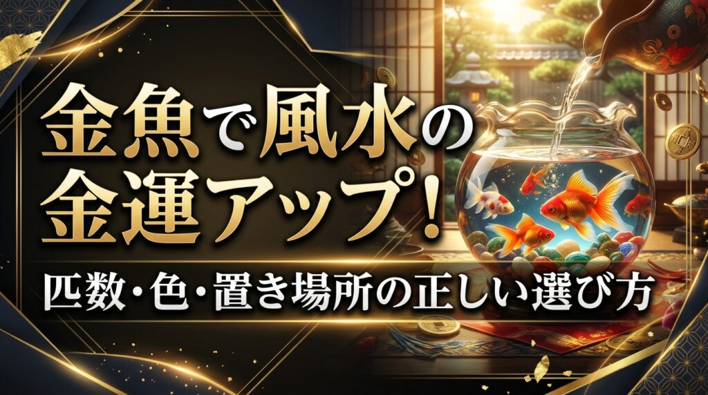 金魚で風水の金運アップ！匹数・色・置き場所の正しい選び方