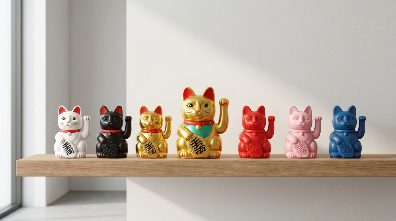 招き猫の色と風水効果｜目的別の選び方