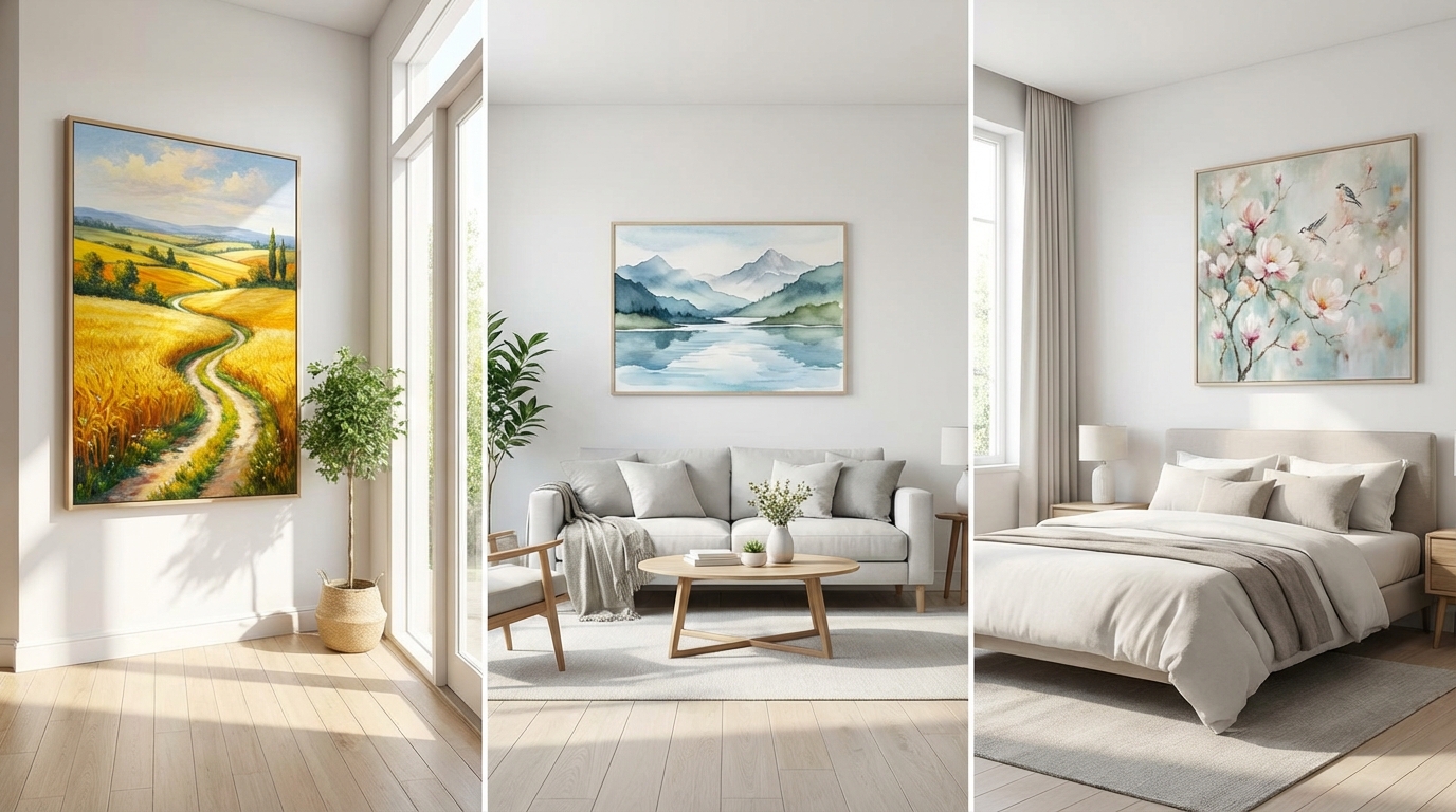 【場所別】絵画の風水効果を最大化する選び方