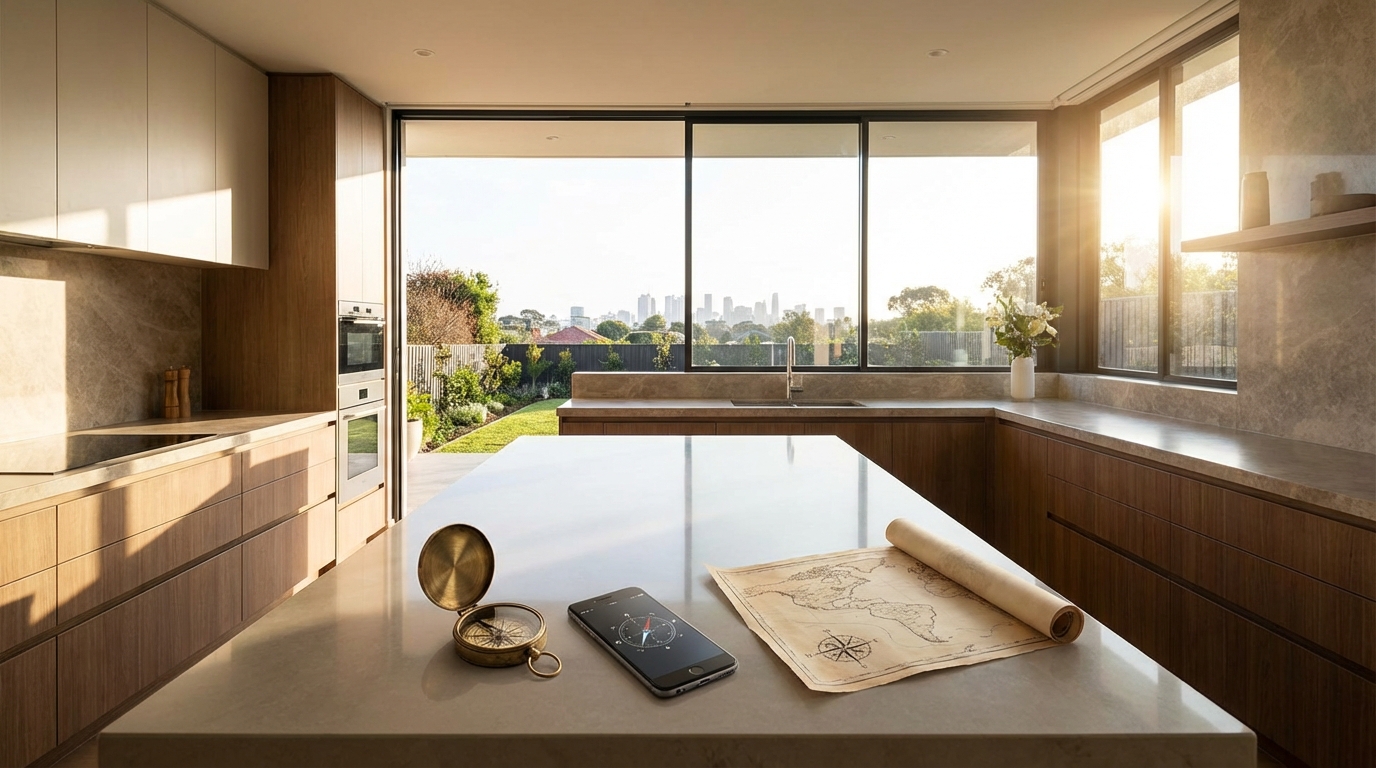 自宅キッチンの方角を調べる3つの方法