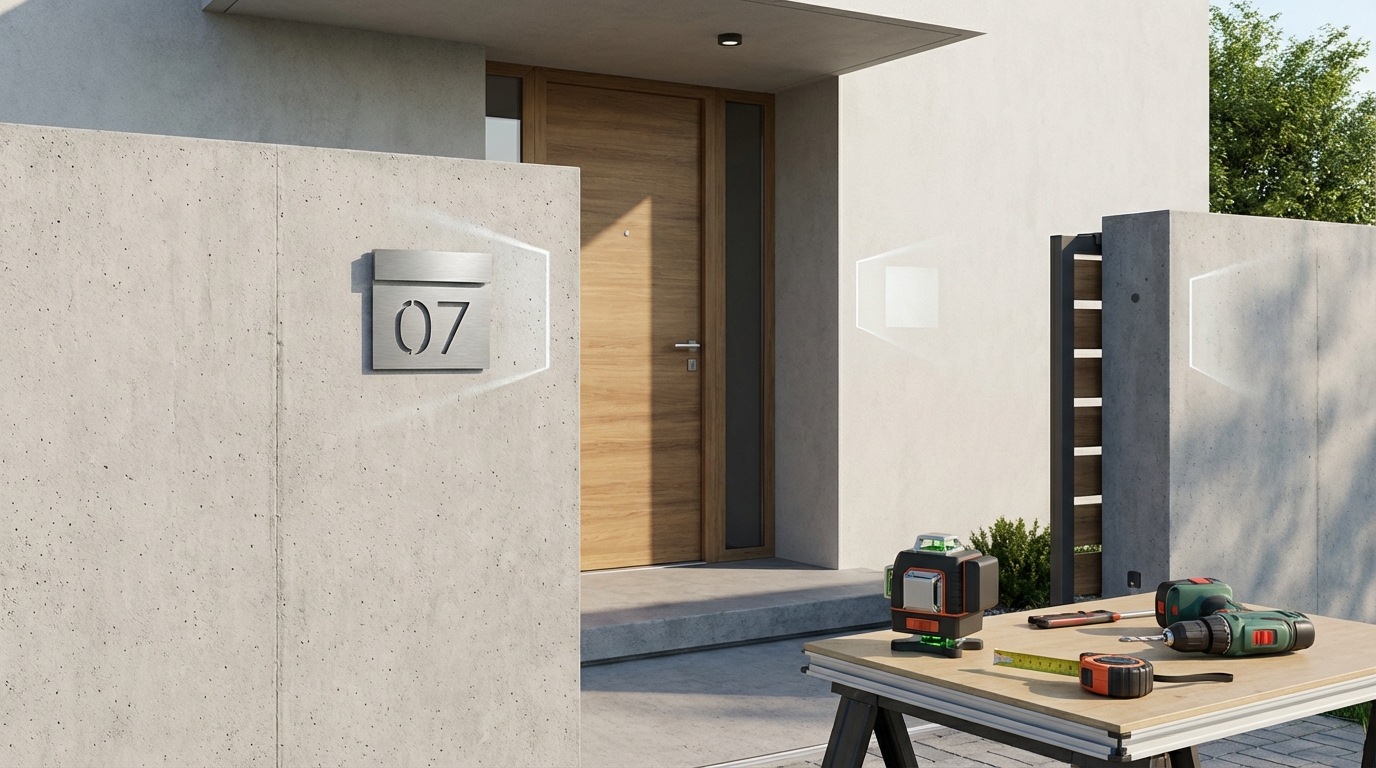 表札の設置位置と取り付けのポイント