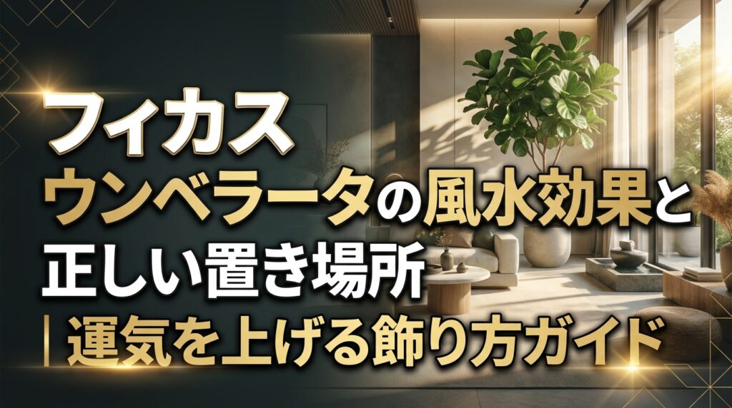 フィカス ウンベラータの風水効果と正しい置き場所｜運気を上げる飾り方ガイド