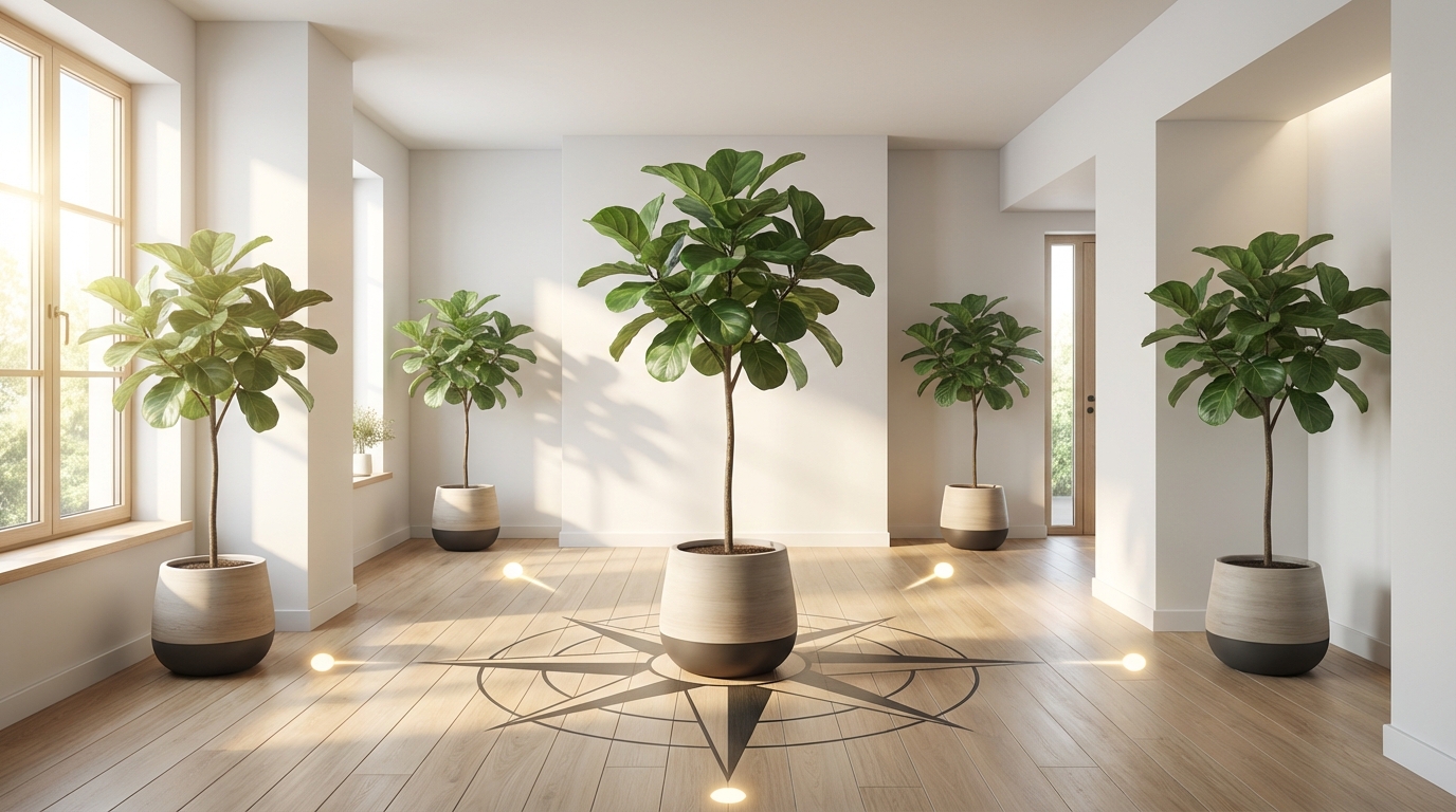 【方角別】フィカス ウンベラータの風水効果を最大化する置き場所