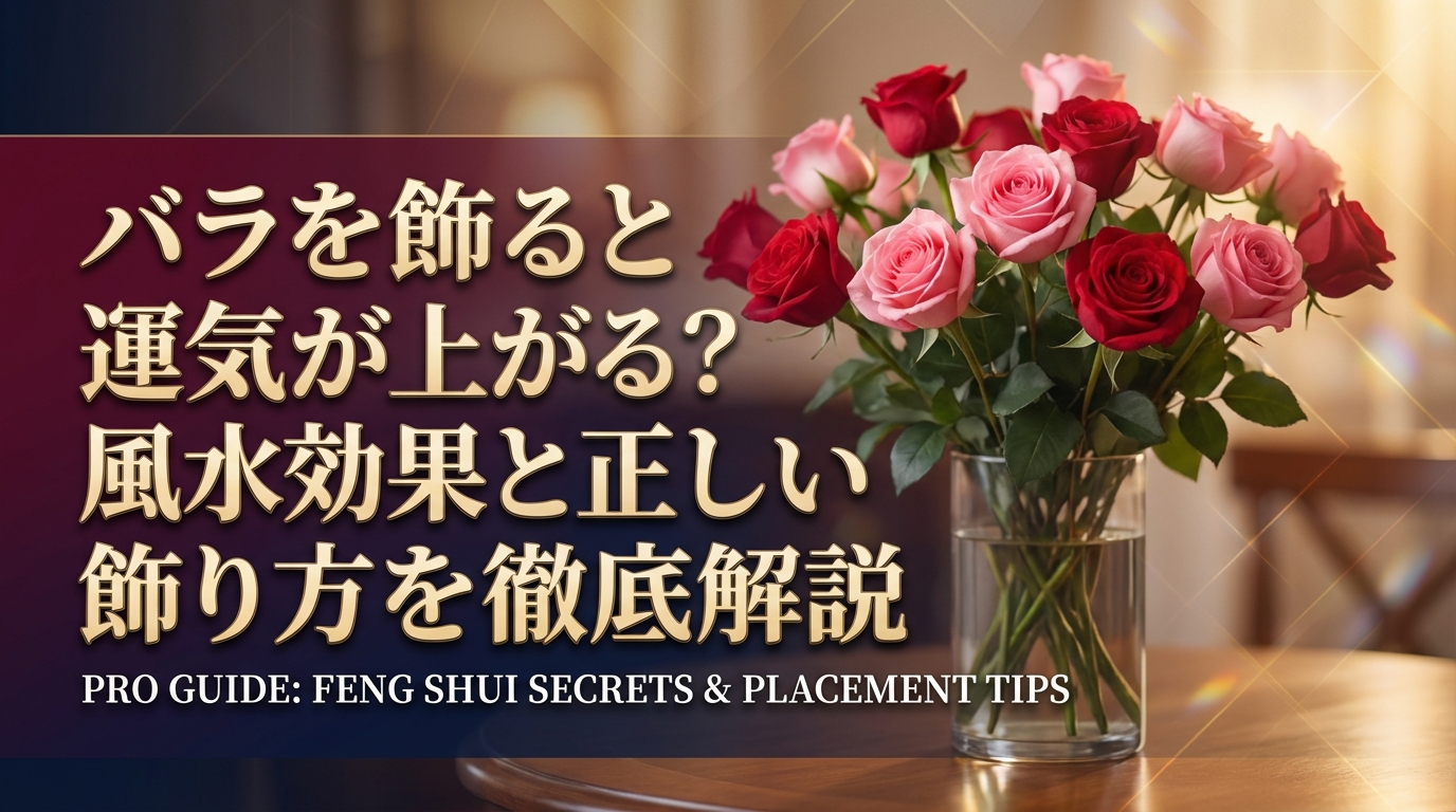 バラを飾ると運気が上がる？風水効果と正しい飾り方を徹底解説